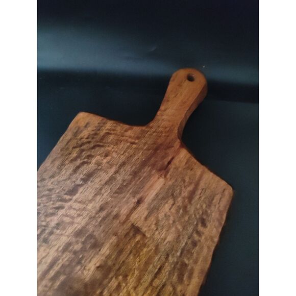 Handcrafted Acacia Wood Cutting Board with Handle - Rustic Farmhouse Decor - Picture 5 of 9